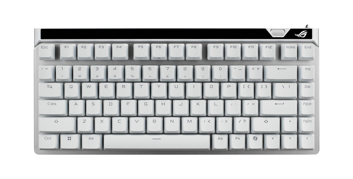 Teclado Analógico para Juegos ASUS ROG Falchion Ace 75 HE Blanco con Interruptor Magnético Intercambiable y Disparador Rápido
