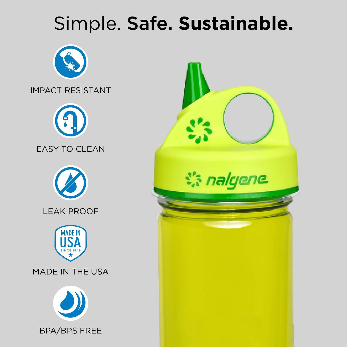 Nalgene 078712_Violett Botella sin BPA de Agua, 12 Oz