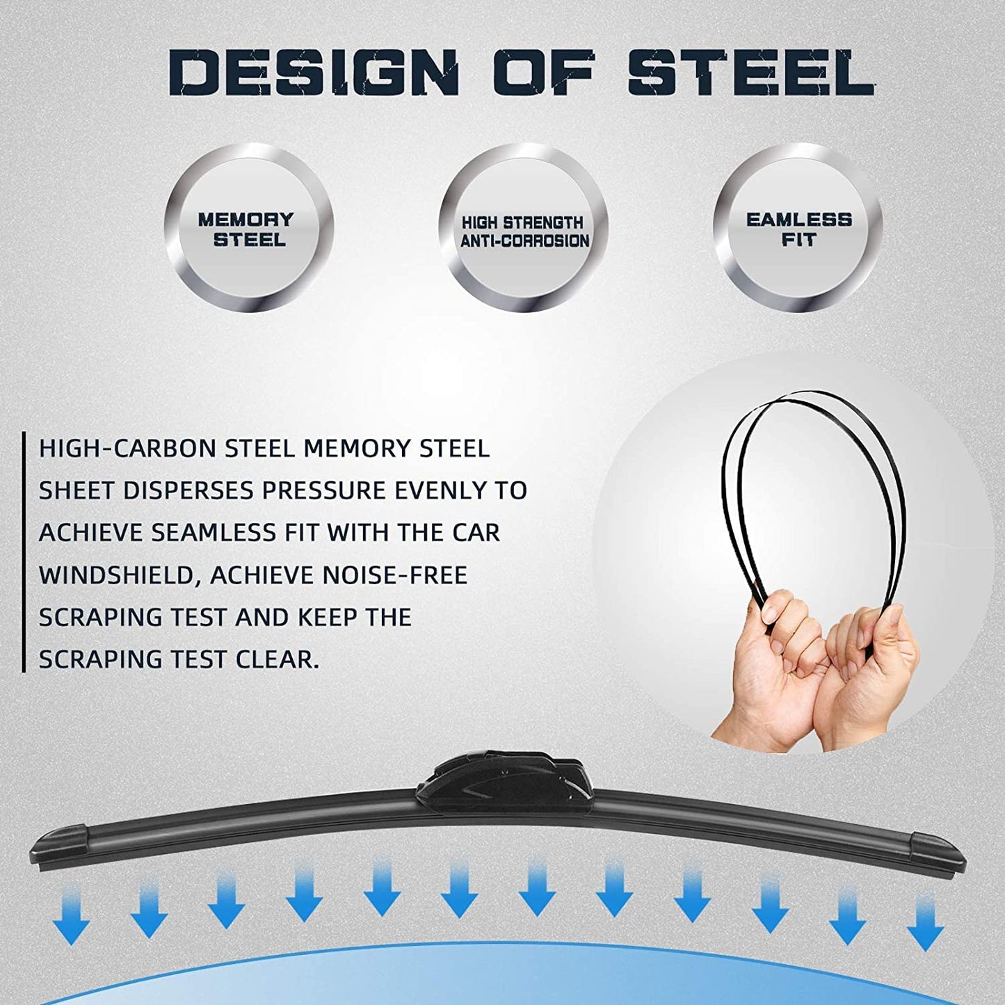 AUTOBOO - Juego de limpiaparabrisas de 22 pulgadas + 21 pulgadas con limpiaparabrisas trasero de 11 pulgadas, repuesto para Jeep Grand Cherokee 2014, 2015, 2016, 2017, 2018, 2019, 2020, 2021, calidad
