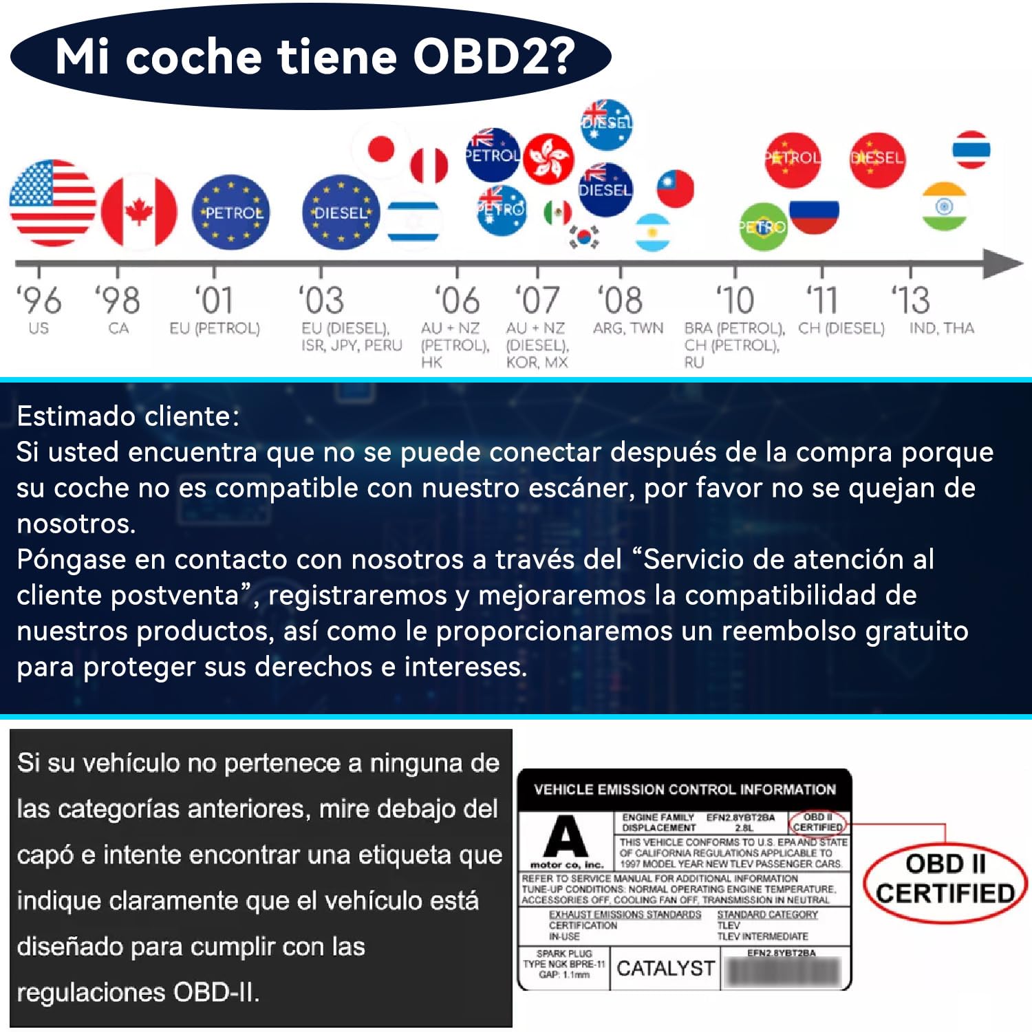 AUTODIAG Escáner OBD2 V619, Escáner automotriz Profesional, Lector de códigos Universal, Diagnóstico de fallas del Motor, Herramienta de diagnóstico para los Coches de protocolo OBD2