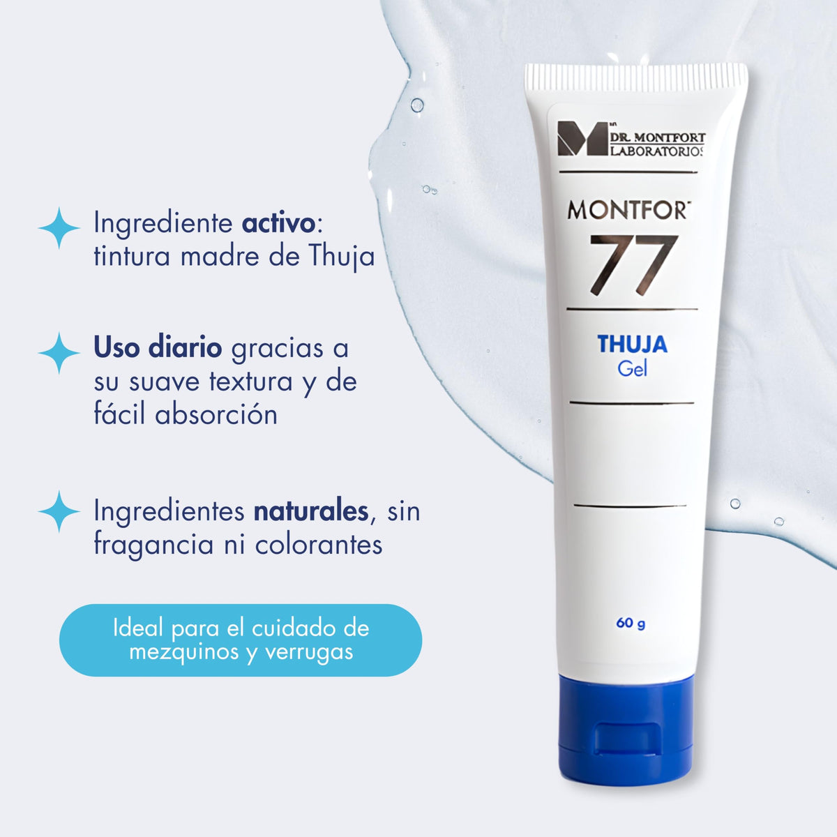 Dr. Montfort Gel de Thuja Fórmula Botánica para berrugas y mezquinos 60 mL