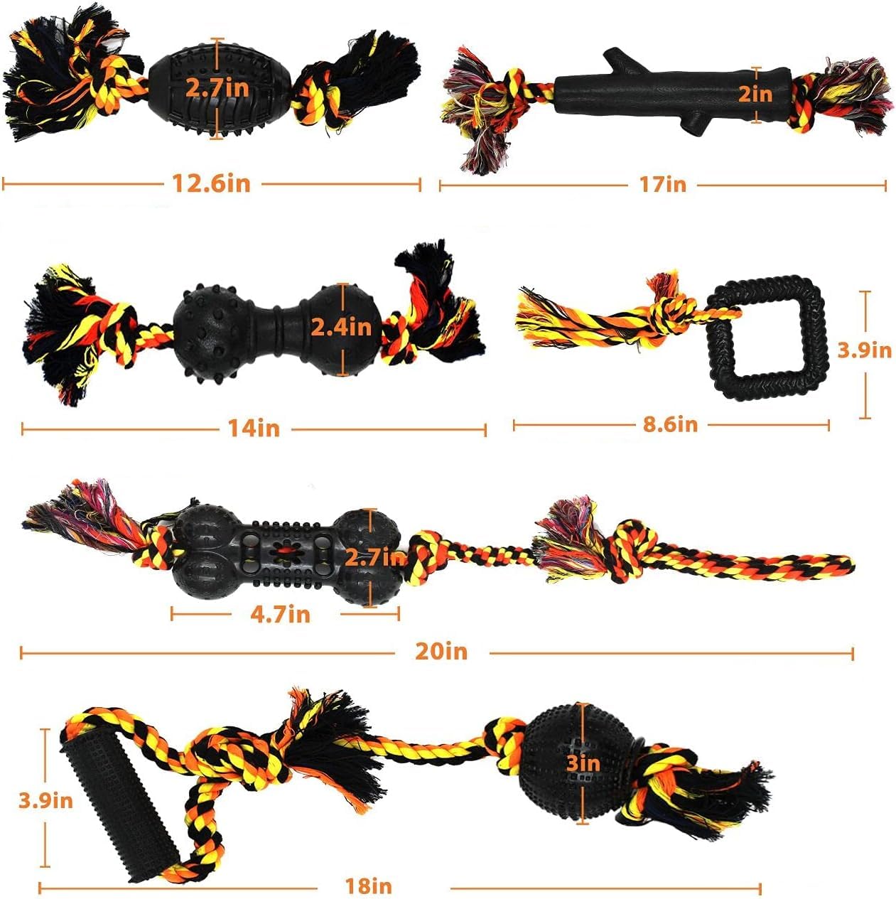 Juguetes Masticables Duraderos Yipetor Multicolor Diseño Convexo para Perros