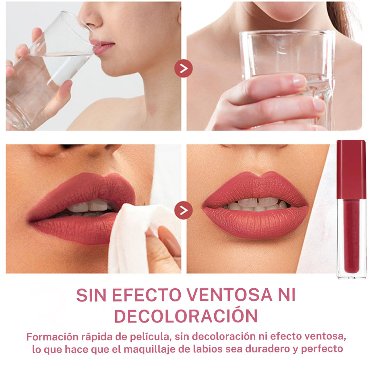 Labial Mate 12 piezas, Brillo de Labios Indelebles de Larga Duración, terciopelo, color intenso, Kit de Regalo para Mujer