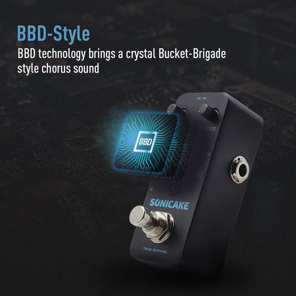 Pedal de Guitarra SONICAKE Clásico BBD Verdadero Bypass Analógico