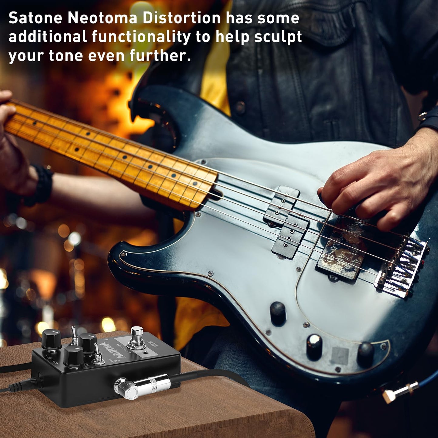 Pedal de Efecto Distorsión Satone S809 Neotoma Acústico con True Bypass para Guitarra Eléctrica Clásica