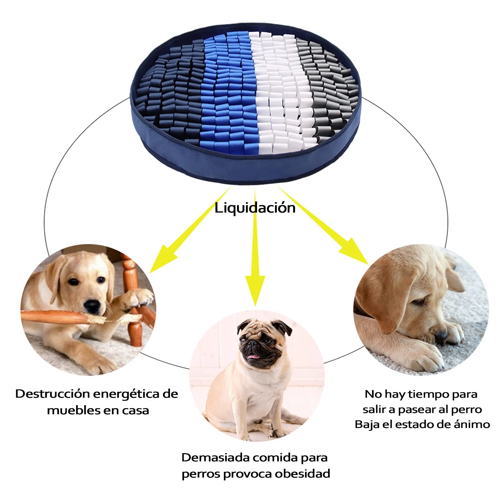 Alfombrilla de Olfateo ZIMRAHYG Verde para Perros para Entrenamiento de Olores y Alimentación Lenta