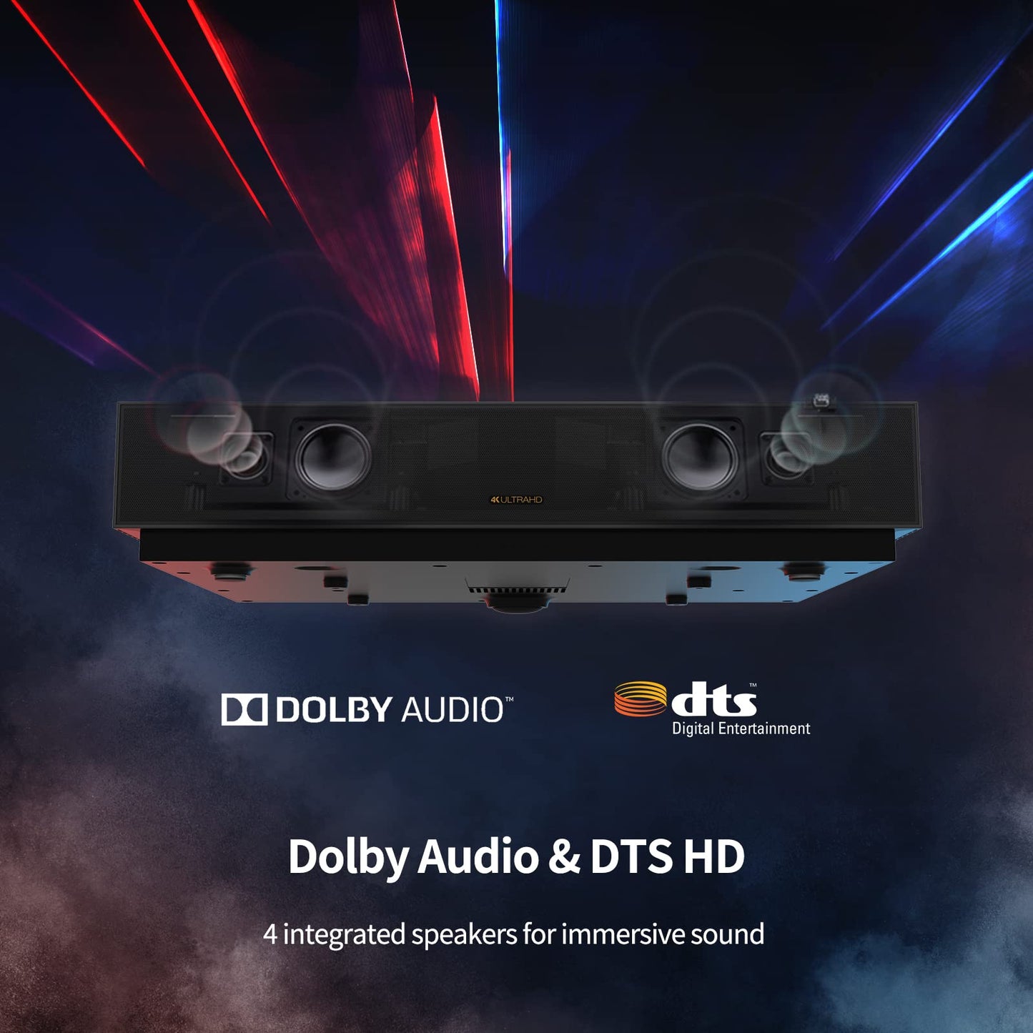 Proyector Láser WEMAX Nova UHD 4K Ultracorto Android TV WiFi Bluetooth HDR10 Dolby Audio para Videojuegos y Películas