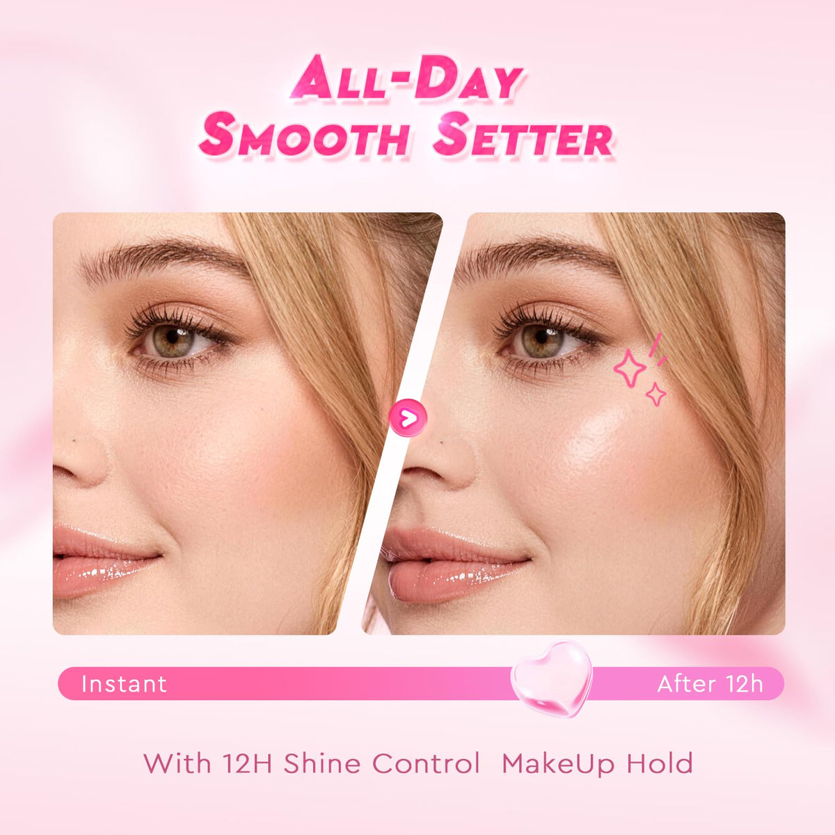 Glad2Glow base en polvo suelto, base en polvo mineral con control de grasa y larga duración, acabado de efecto difuminado para piel madura y todo tipo de piel (00 Milkshake)