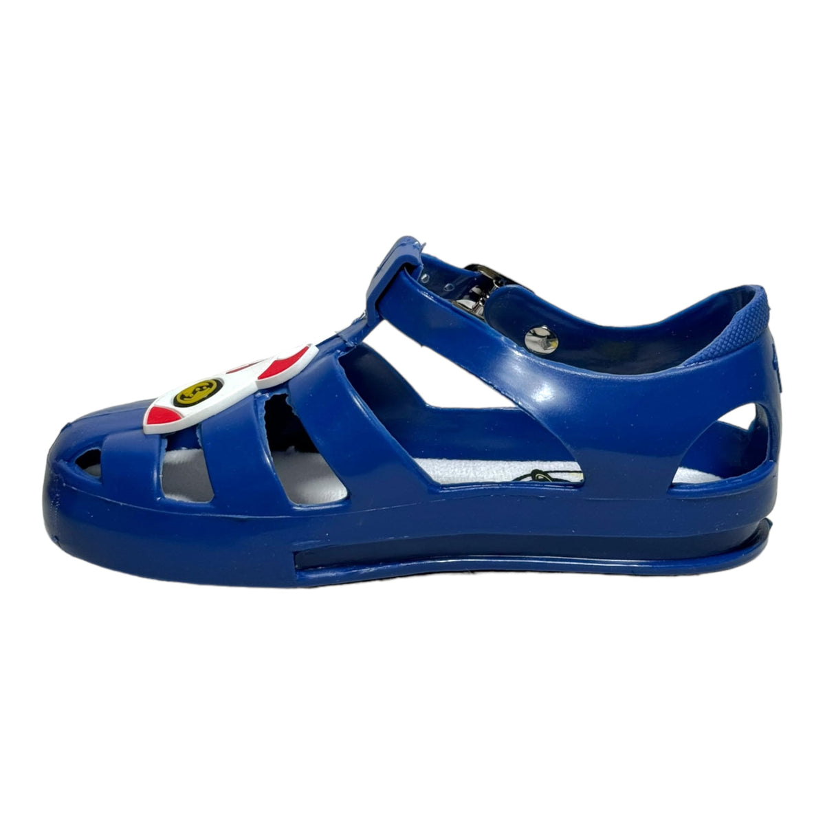 Bubble gummers Huarache Entrenador para IR al baño para Niño y Niña de Plástico Resistente con Adorno (Azul Rey, Sistema Tallas Calzado JP, Bebé, Medición, 17.0 cm)