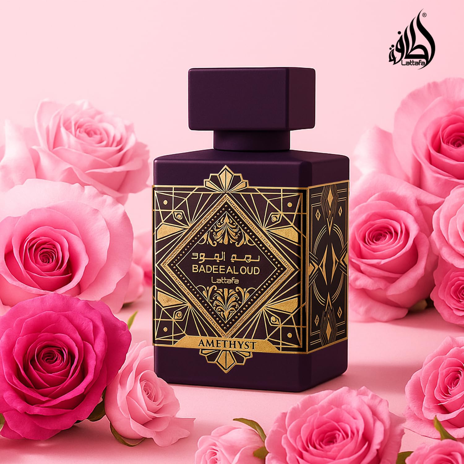 Lattafa Bade'e Al Oud Amethyst for Unisex Eau de Parfum Spray, 3.4 Ounce