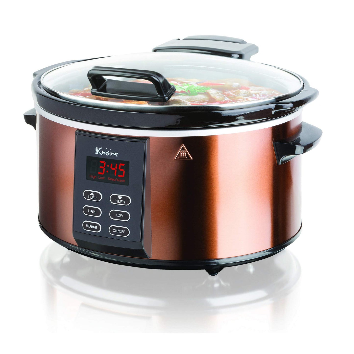 Olla de Cocción Lenta Euro Cuisine SCX6 Digital Programable para Comidas Familiares Grandes
