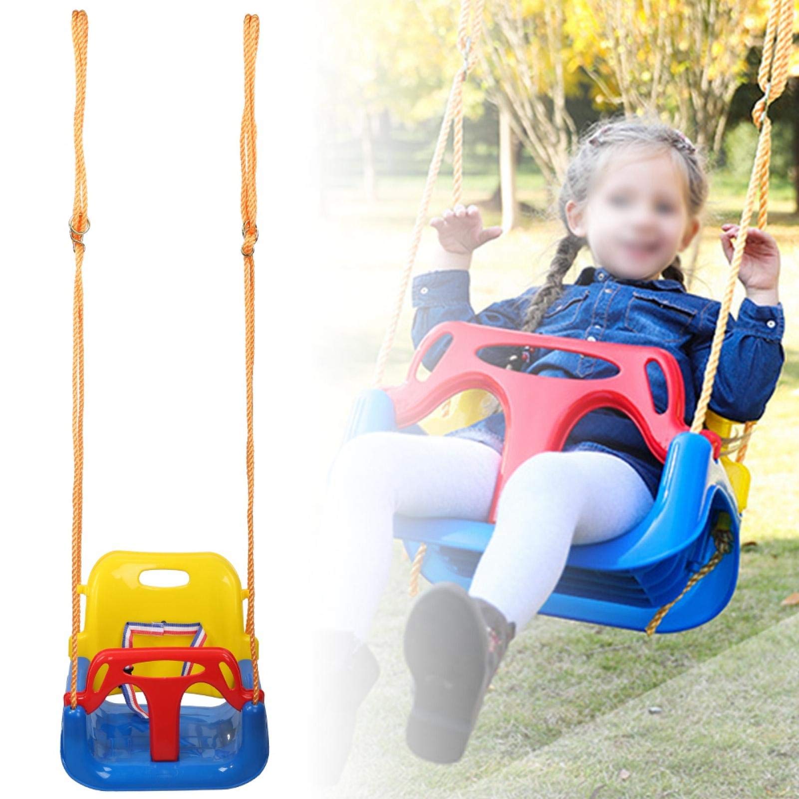 Columpio Okuyonic Azul con Respaldo Alto para Niños y Bebés