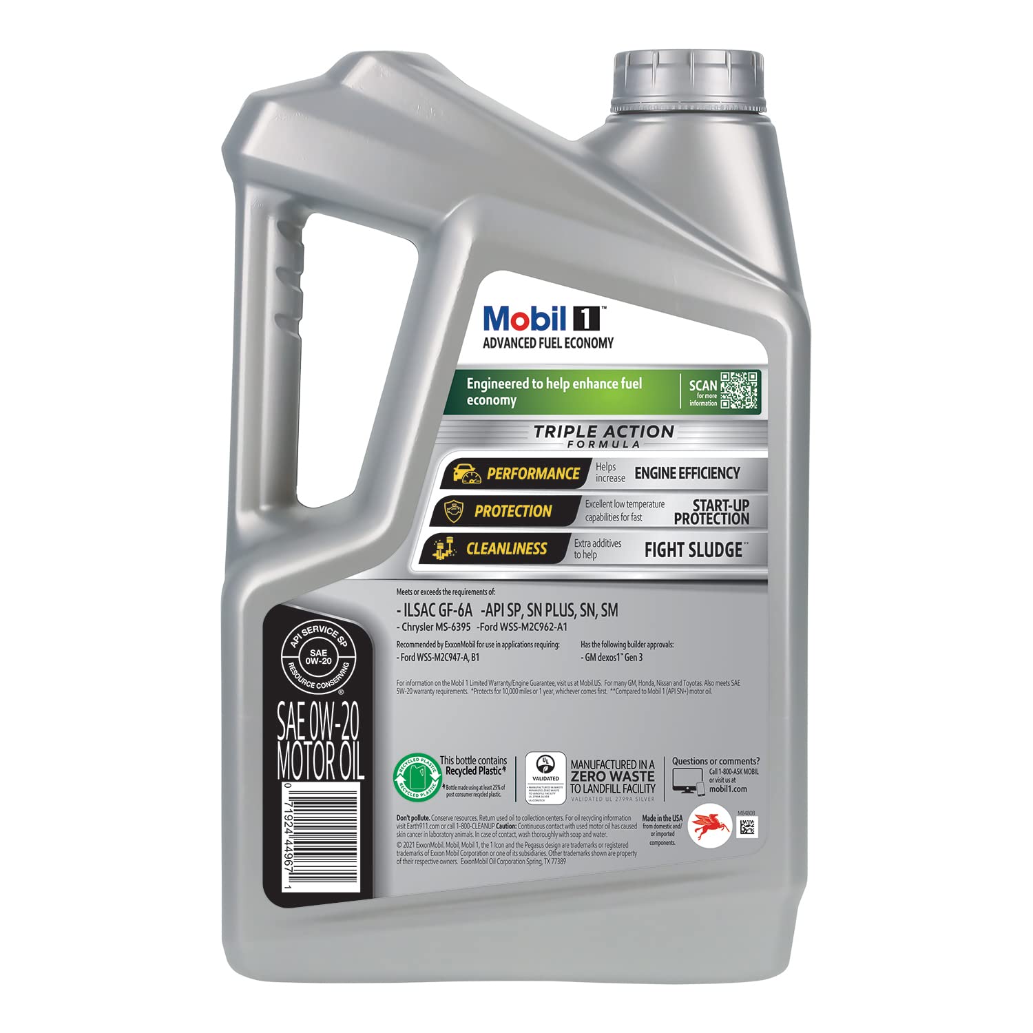 Aceite de Motor sintético Completo Mobil 1 0W-20 Advanced Fuel Economy