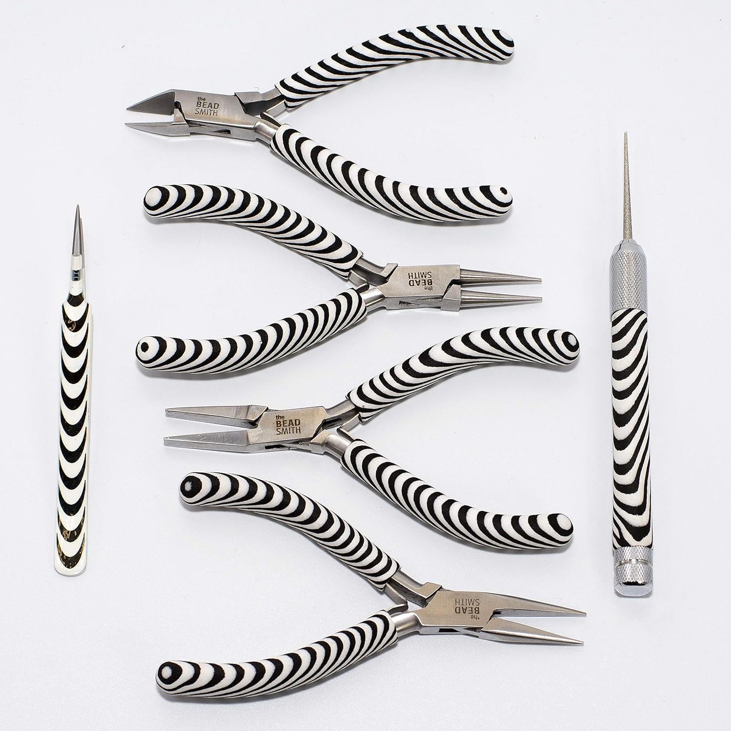 Beadsmith xtl-7654 6 Piezas Zebra Herramienta Kit con Funda