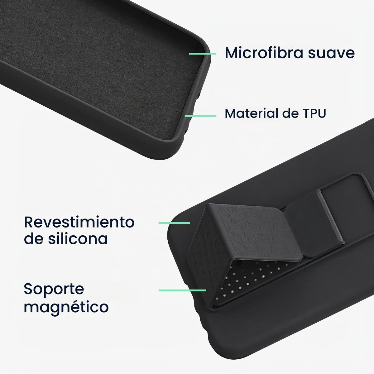 Carcasa kwmobile Rojo Lacre con Soporte y Agarre para Dedo Compatible con Apple iPhone SE/8/7