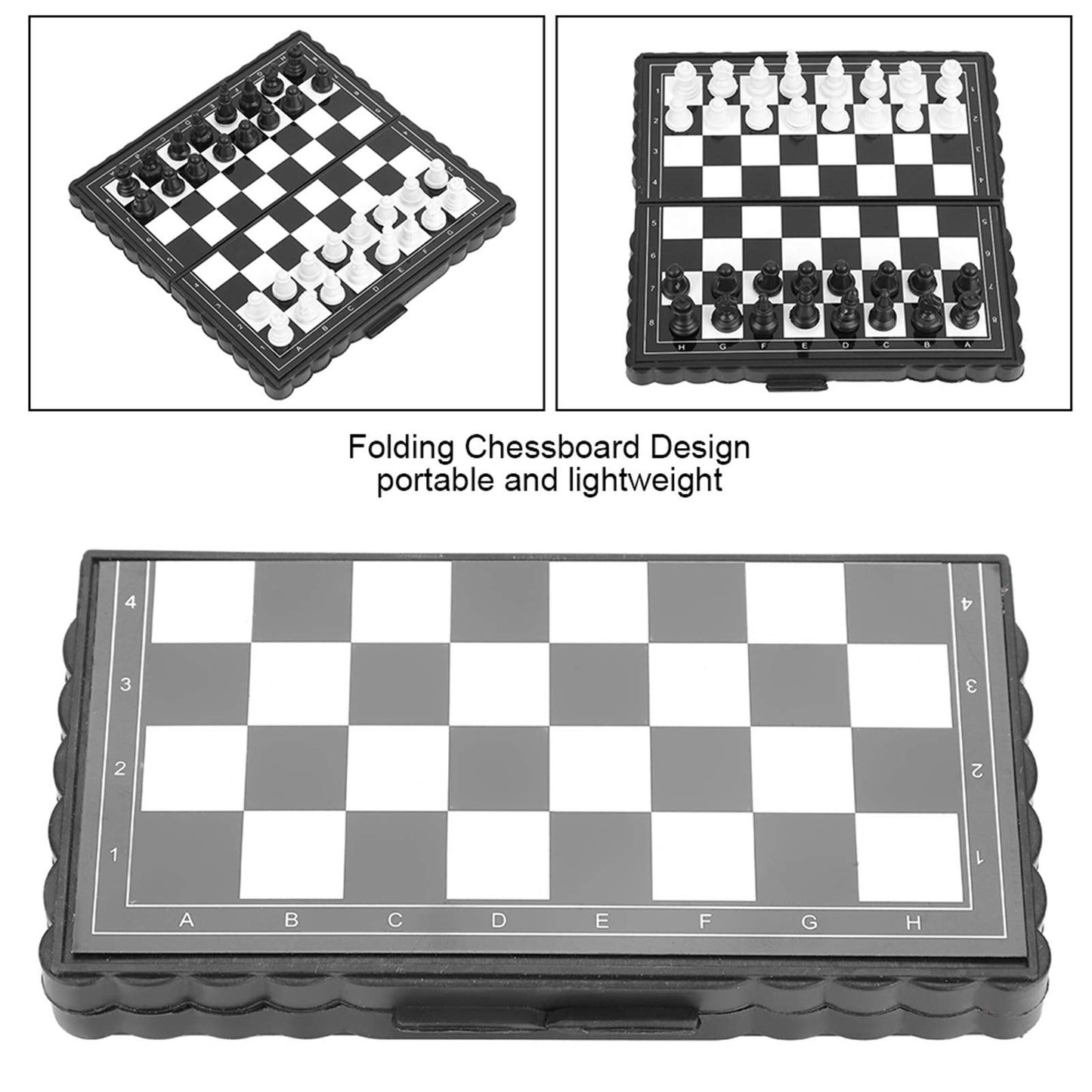 Keenso Vbestlife Chess Board Game: Chess Board Set, Magnetic, Portable, Folding, for All Ages, 2 Players