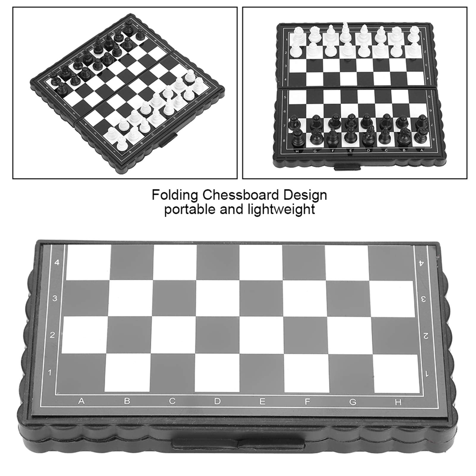 Keenso Vbestlife Chess Board Game: Chess Board Set, Magnetic, Portable, Folding, for All Ages, 2 Players