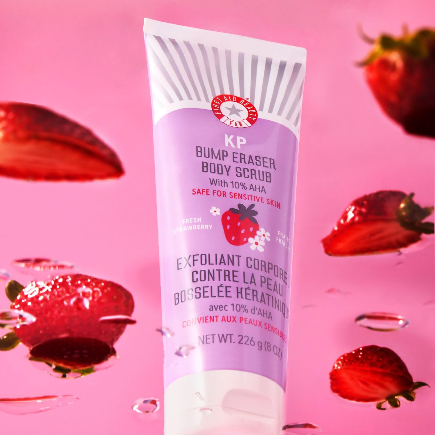 Exfoliante Corporal First Aid Beauty Blanco con Ácidos Glicólico y Láctico para Queratosis Pilaris