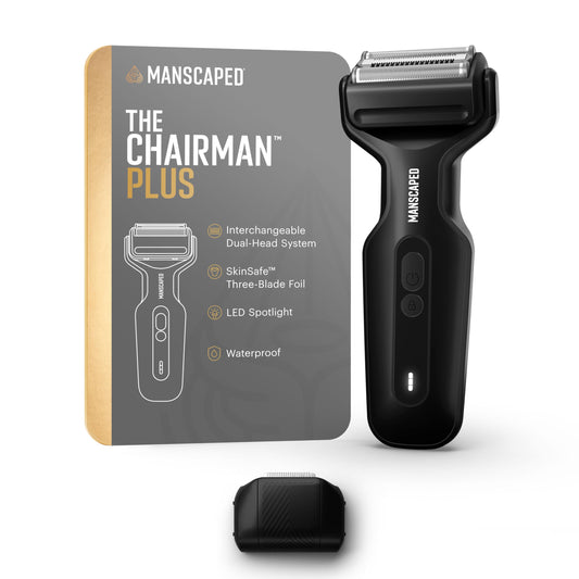 Afeitadora de Láminas MANSCAPED The Chairman Plus Negra con Cuchillas Intercambiables para Hombre