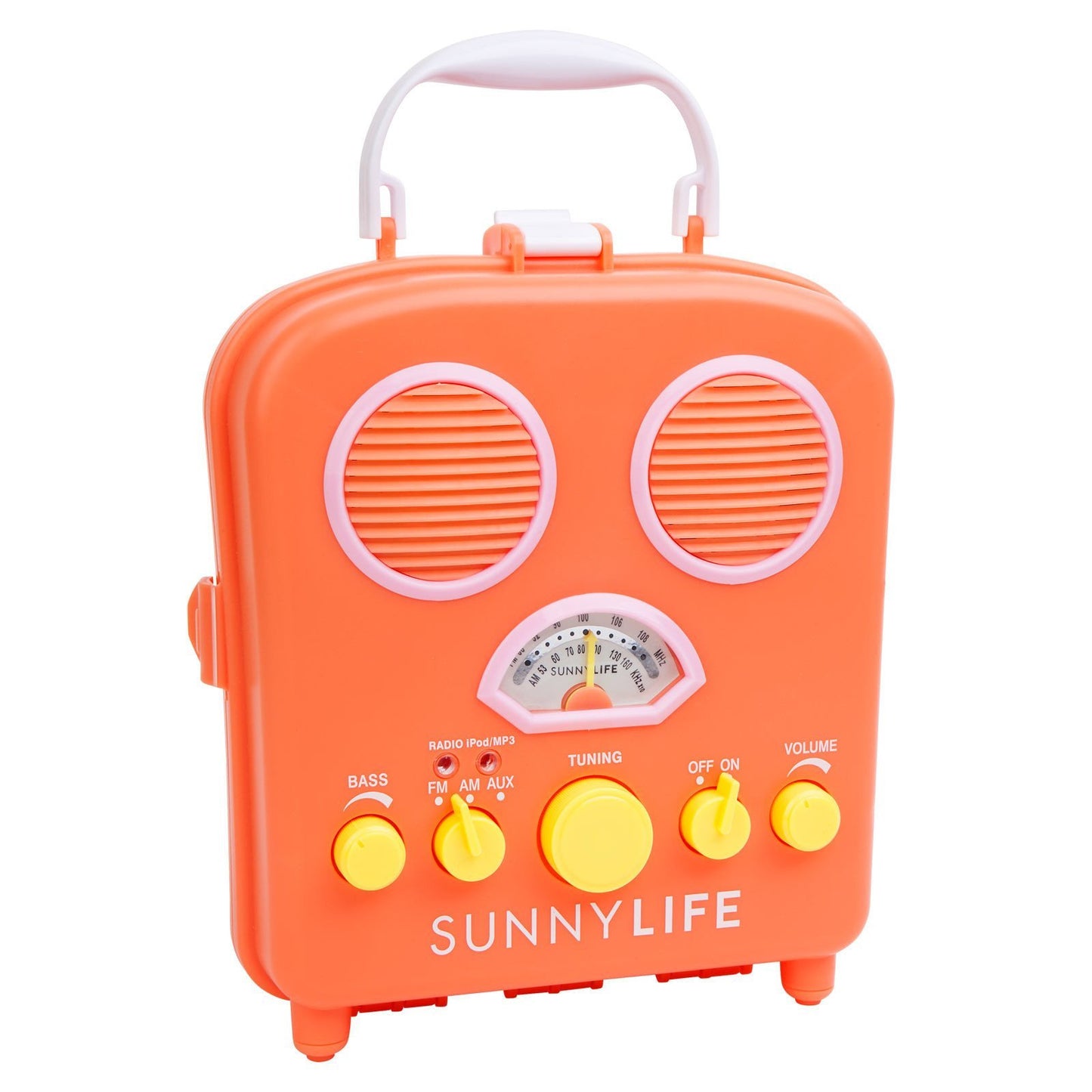 SunnyLife Altavoz y radio de playa para mujer, naranja/fiesta de bloques, Talla unica