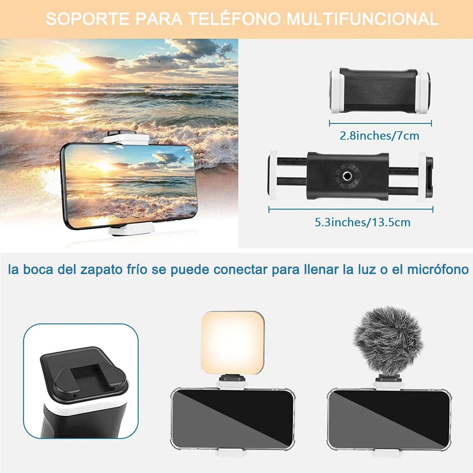 Tripie Estabilizador Celular 106cm con Obturador Remoto Bluetooth y Bolsa de Transporte