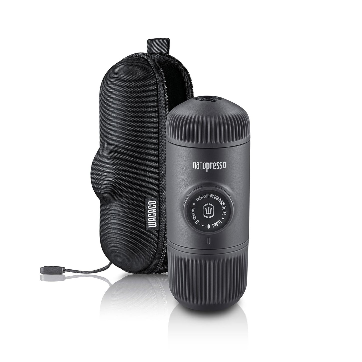 Cafetera Espresso Portátil Wacaco Nanopresso Negra con Estuche Protector, 18 Bar de Presión, para Viajes y Caminatas