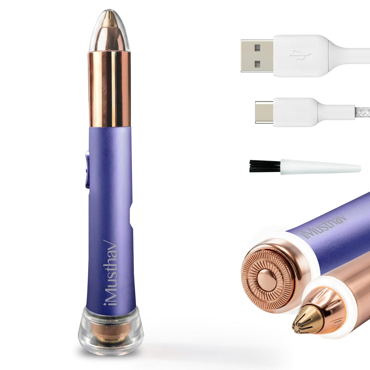 Depiladora Eléctrica Indolora para Mujer, Elimina Vello de Cejas y Facial