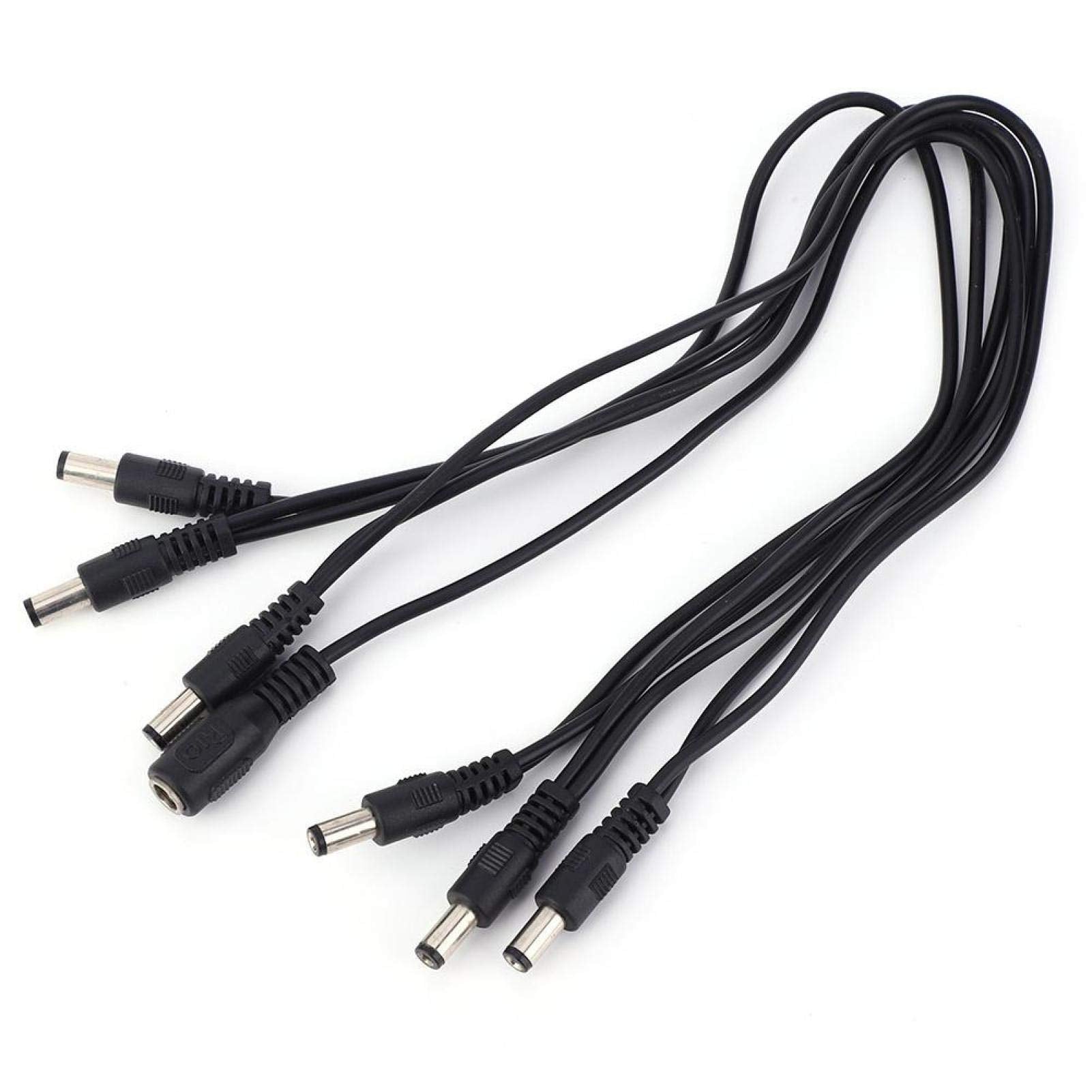 Fybida Adaptador Recto Daisy Chain OD09 1 a 6 para Adultos para Guitarra eléctrica Cables adaptadores