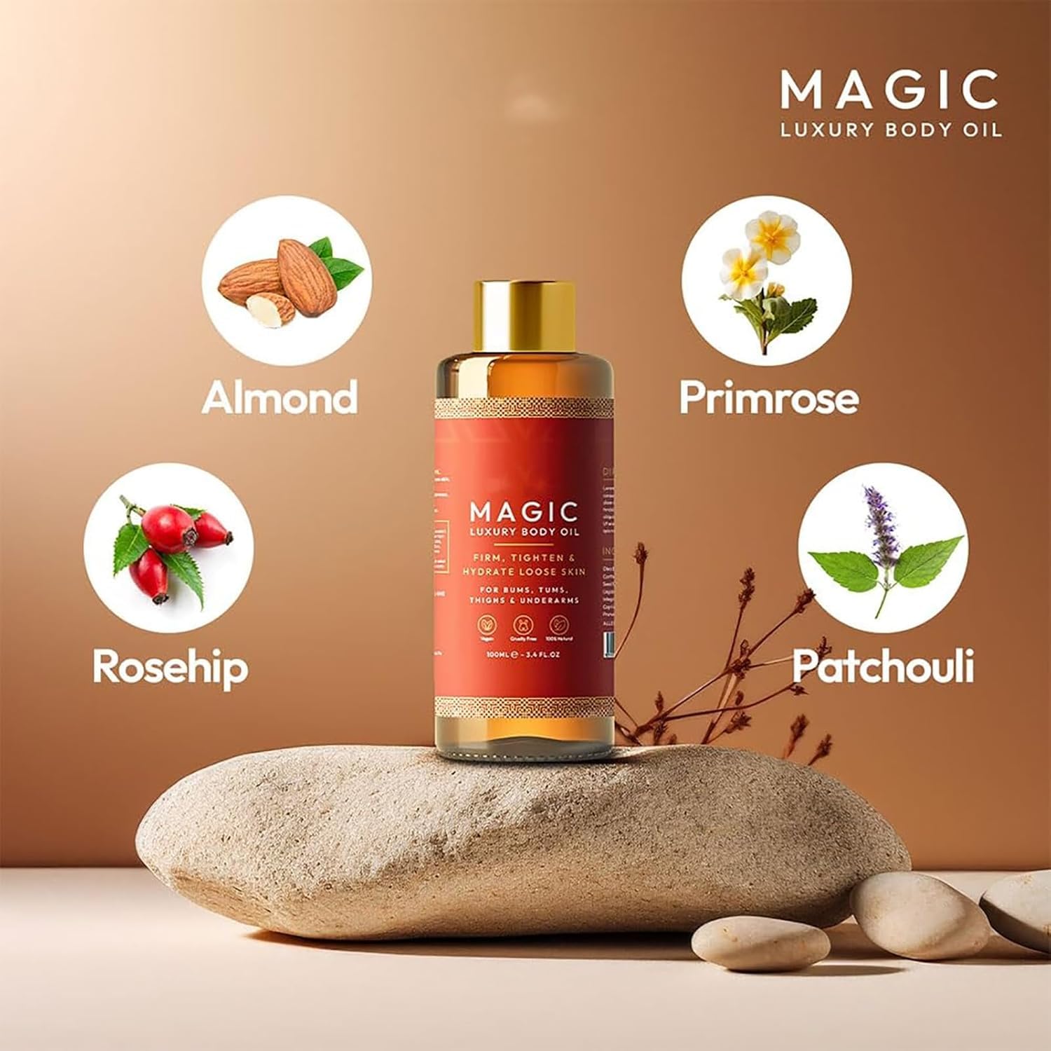 Pack de 3 Aceites Corporales Reafirmantes con Colágeno para una Piel Tonificada | Hidratación Profunda para Brazos, Pecho, Muslos y Abdomen | Cuidado Corporal Intensivo