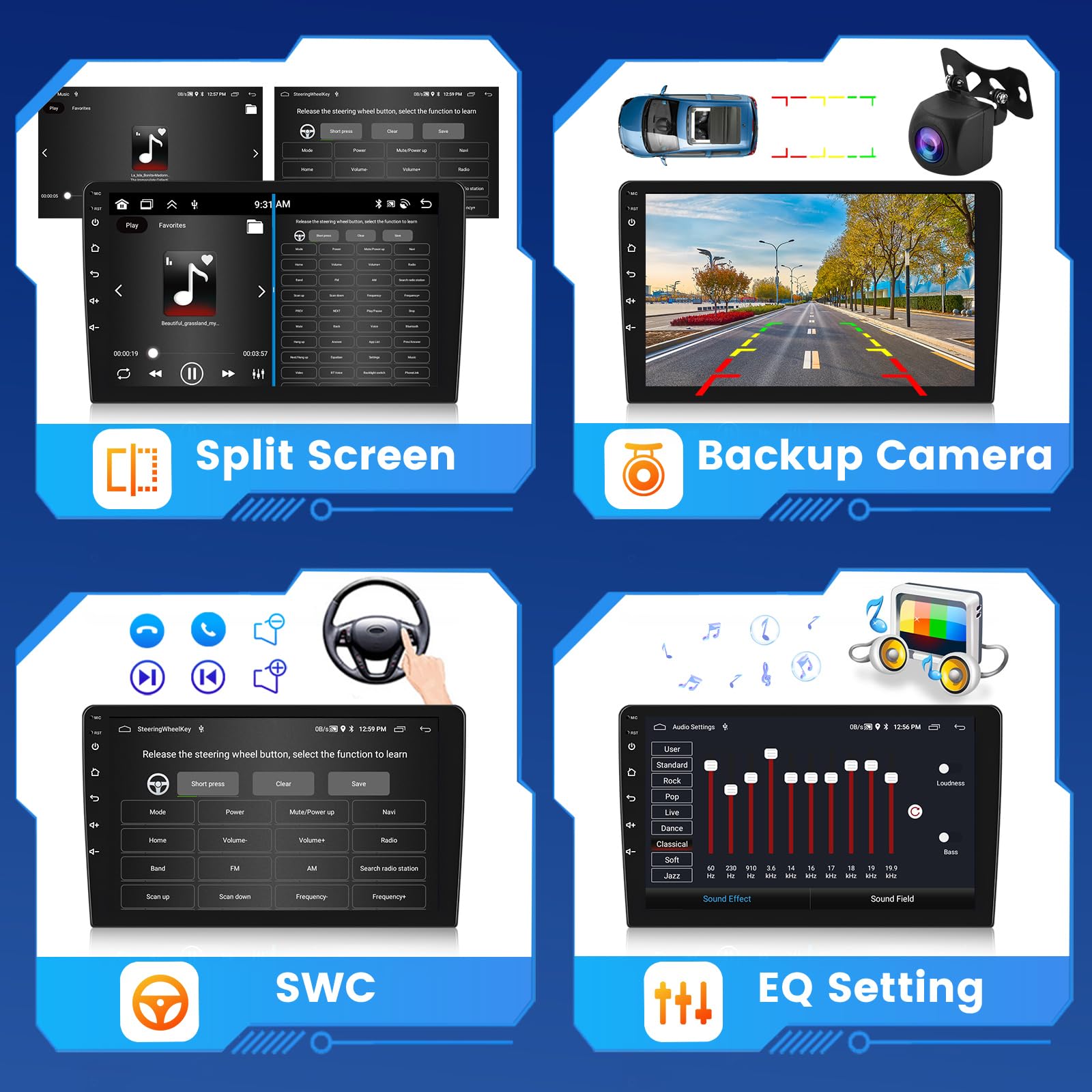 Inefala [2G+64G] Android 15 estéreo de coche para Subaru Forester 2013 2014 2015 2016 2017 con inalámbrico Carplay/Android Auto, visualización táctil HD de 9 pulgadas para Forester con WiFi GPS