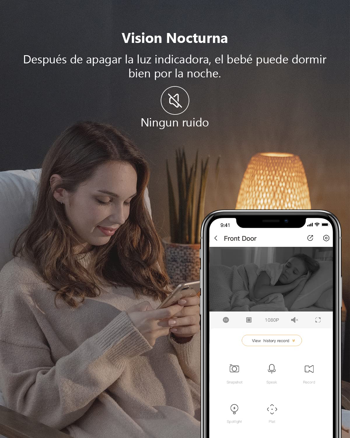 IMOU Cámara de Vigilancia WiFi Interior 360° con AI Detección Humana, 1080P Cámara IP WiFi Interior con Sirena,Audio Bidireccional,Visión Nocturna,Modo de Privacidad,Funciona con Alexa para Bebe