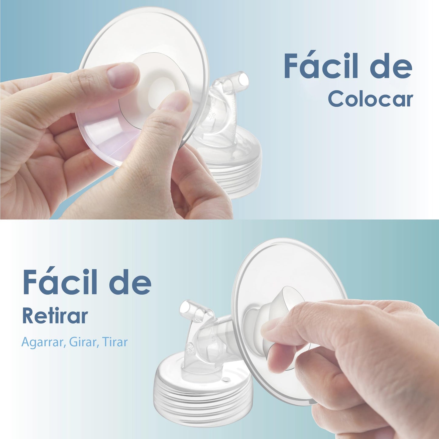 Insertos de Embudo Maymom 21 mm, Compatible con Medela Freestyle, Harmony Shields, Compatible con Flanges Spectra 24 mm, Compatible con Momcozy/Willow Wearable Cup, Reduce el conducto del pezón de 24 mm a 21 mm; 2 piezas/cada uno
