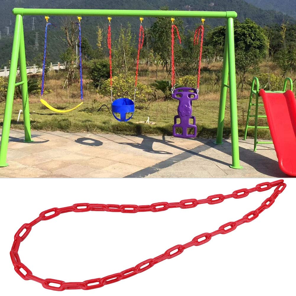 Alomejor Cadenas oscilantes Hierro Recubierto Cadena oscilante Cuerda Marco de Escalada Patio de la Yarda Cadena de eslabones oscilantes 1.5 M para Accesorio de Asiento Giratorio(26 * 22 * 3cm-Rojo)