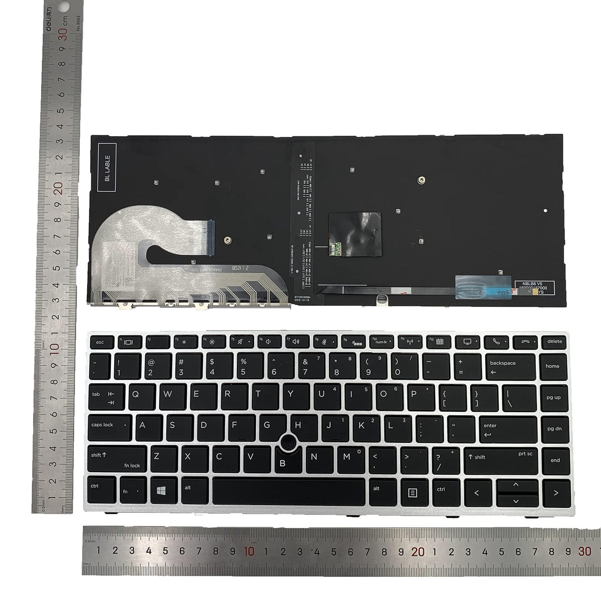 Teclado Repuesto Tiugochr Negro Retroiluminación para Portátil HP Elitebook 840 G5 G6 745 G5