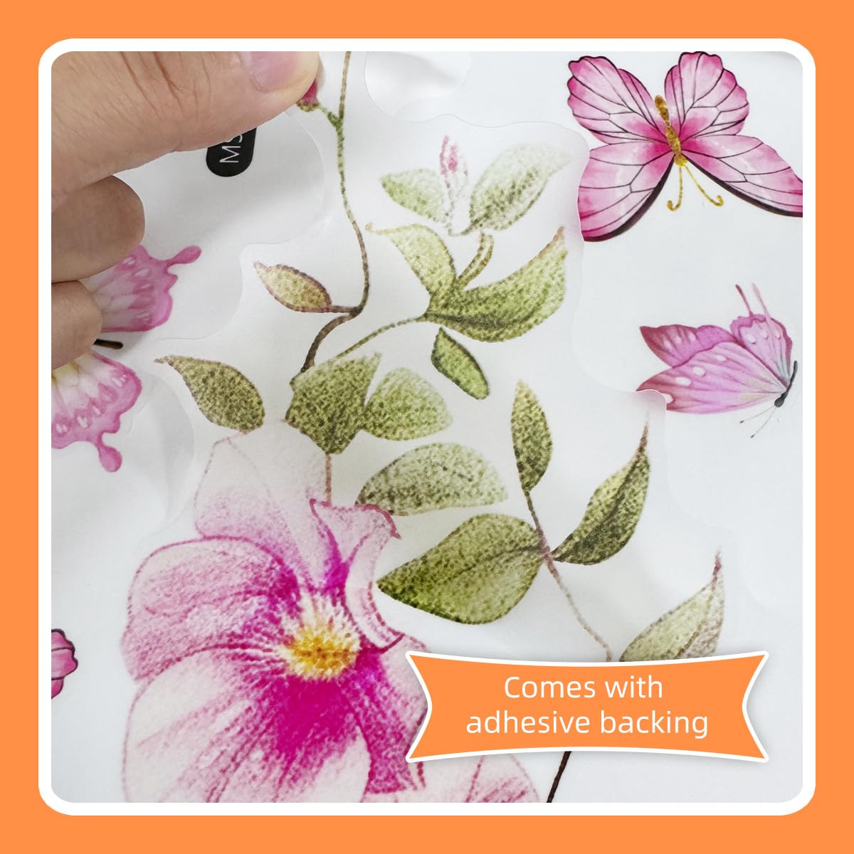 Calcomanías de pared de flores rosas de primavera, para colgar y pegar con flores de vid decorativas, para decoración de pared extraíbles para niñas, recámara, sala de estar, guardería, papel pintado