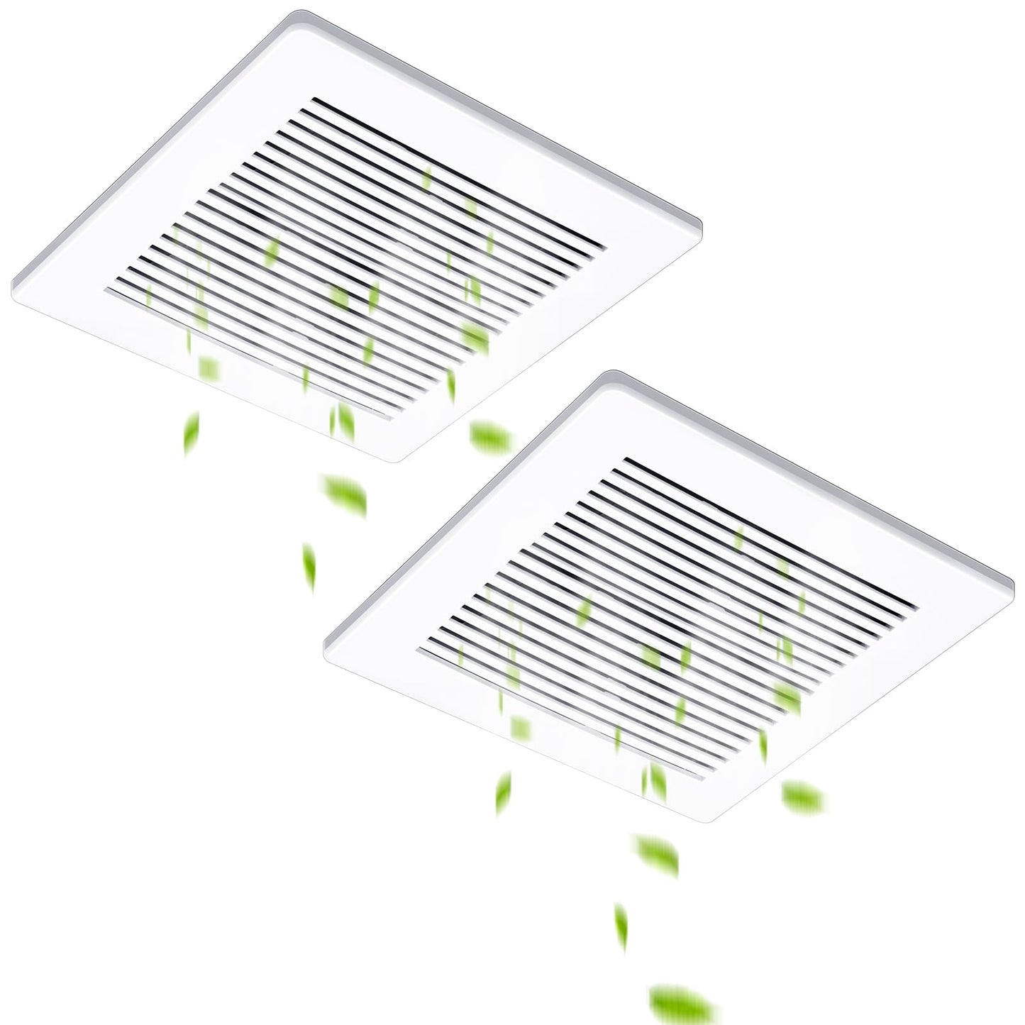 Baquler - Cubierta para ventilador de baño compatible con NuTone 85315000 763RLN 769RLN - Cubierta para ventilador de baño de ventilación para ventilador de techo de baño (2)
