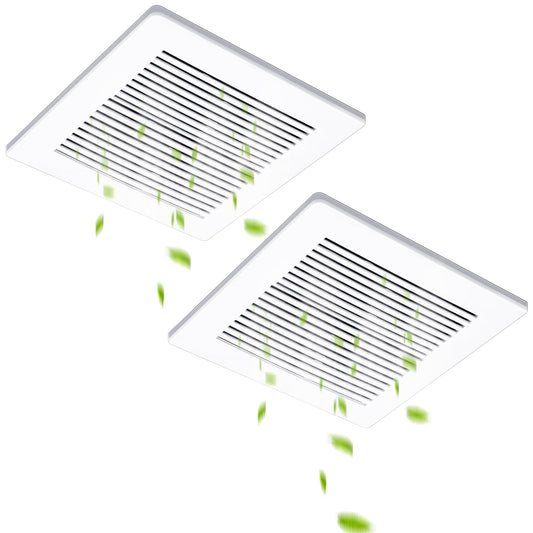 Baquler - Cubierta para ventilador de baño compatible con NuTone 85315000 763RLN 769RLN - Cubierta para ventilador de baño de ventilación para ventilador de techo de baño (2)