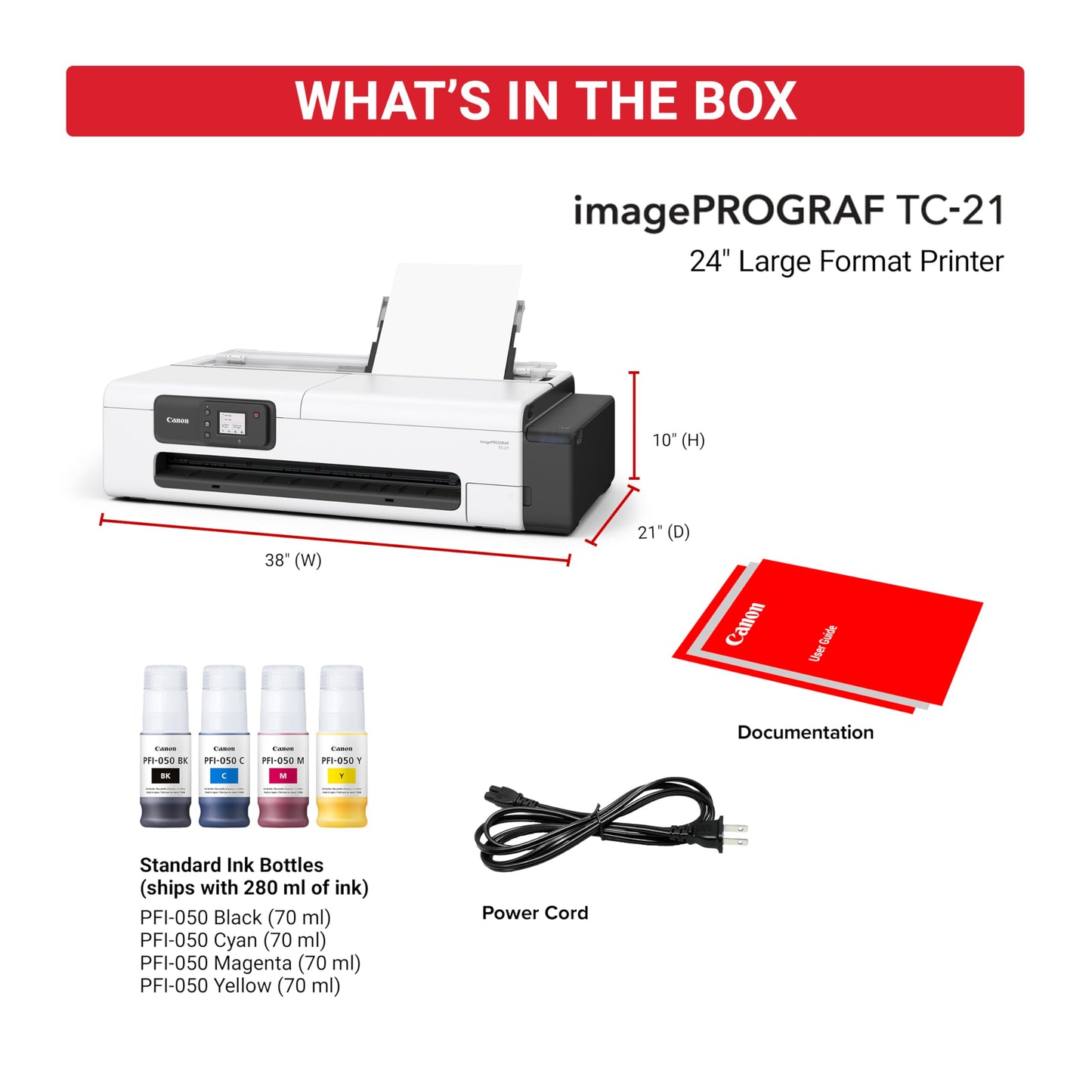 Canon imagePROGRAF TC-21 con 1 año de garantía