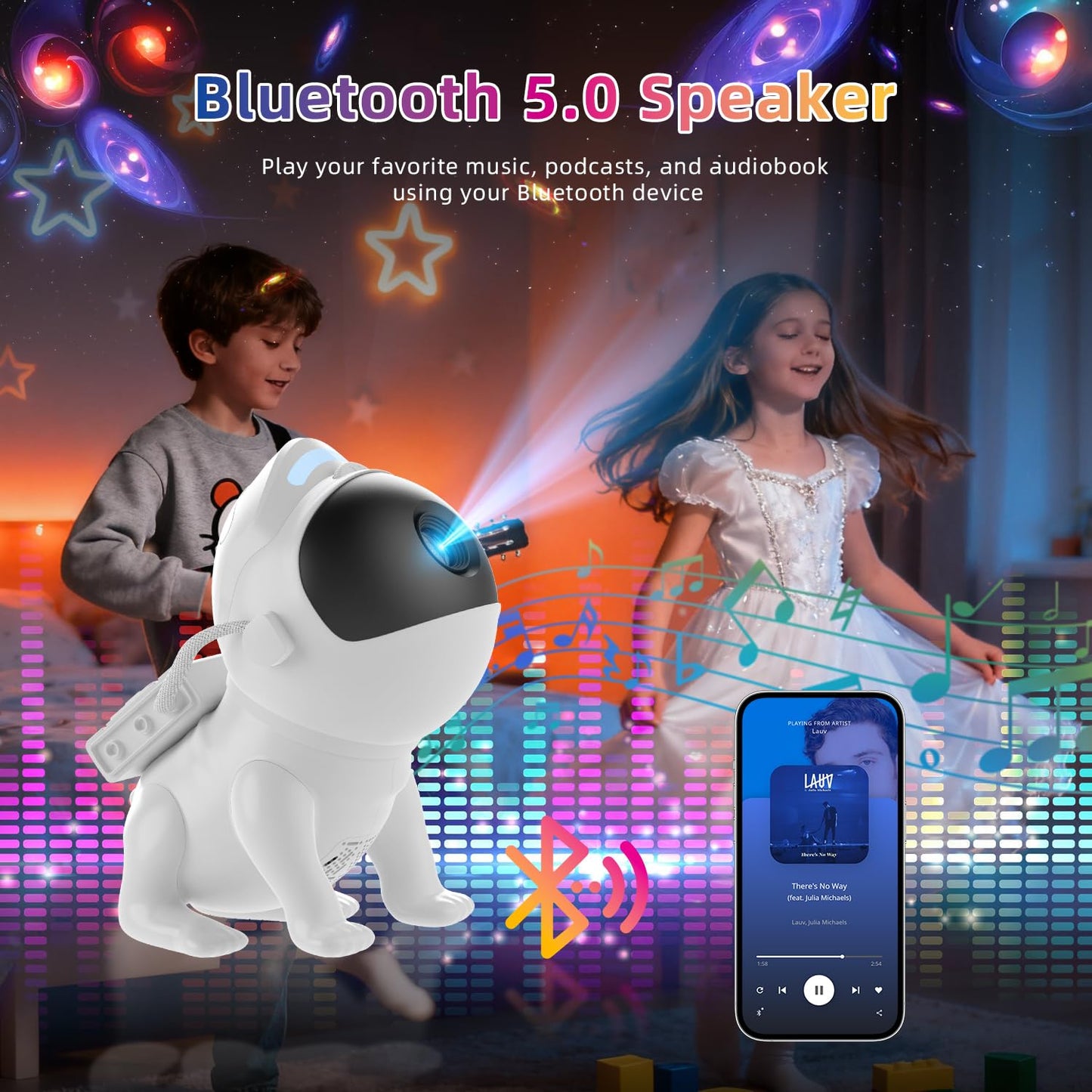 Proyector Galaxy para recámara, proyector de estrella de planetario, 4K reemplazable 13 discos HD Galaxy Discs, techo espacial, cielo estrellado, proyector de luz nocturna con ruido blanco para niños