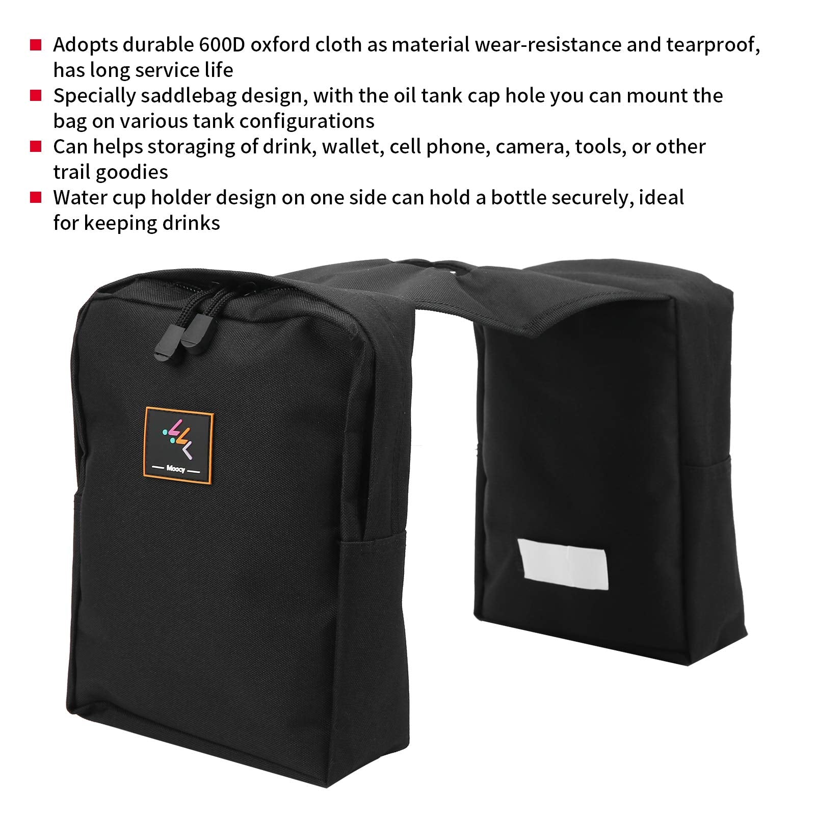 Bolsa de Tanque para Motocicleta, Fydun Bolsa de Sillín Delantero de Impermeable Oxford Bolsa de Almacenamiento del Depósito de para ATV Dirt Bike Moto de Nieve
