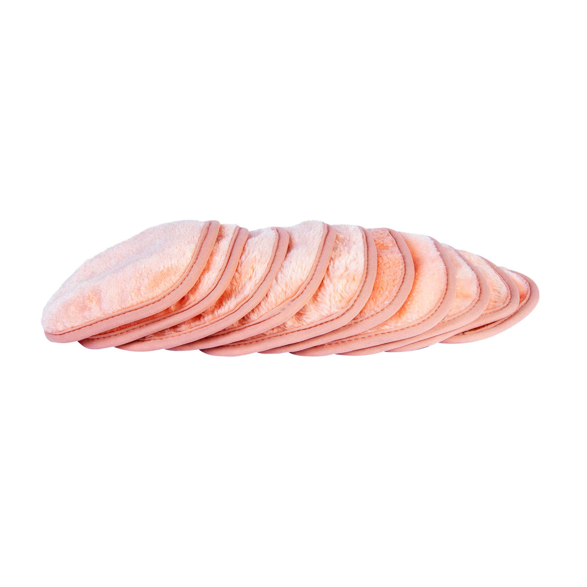 Eurow Paño de limpieza para eliminar maquillaje, lavable y reutilizable, 12.7 x 12.7 cm, coral, paquete de 10