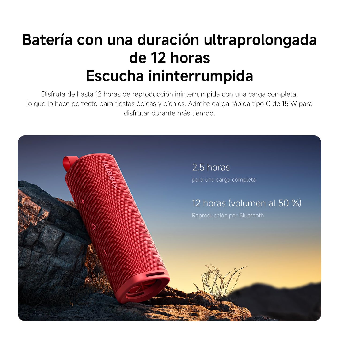 XIAOMI Sound Outdoor Verde | Bocina Portátil de 30W con Sonido Potente | hasta 12 Horas de Reproducción | Sonido Estéreo con TWS | Waterproof IP67 | Bluetooth 5.4 | Altavoz con micrófono Integrado