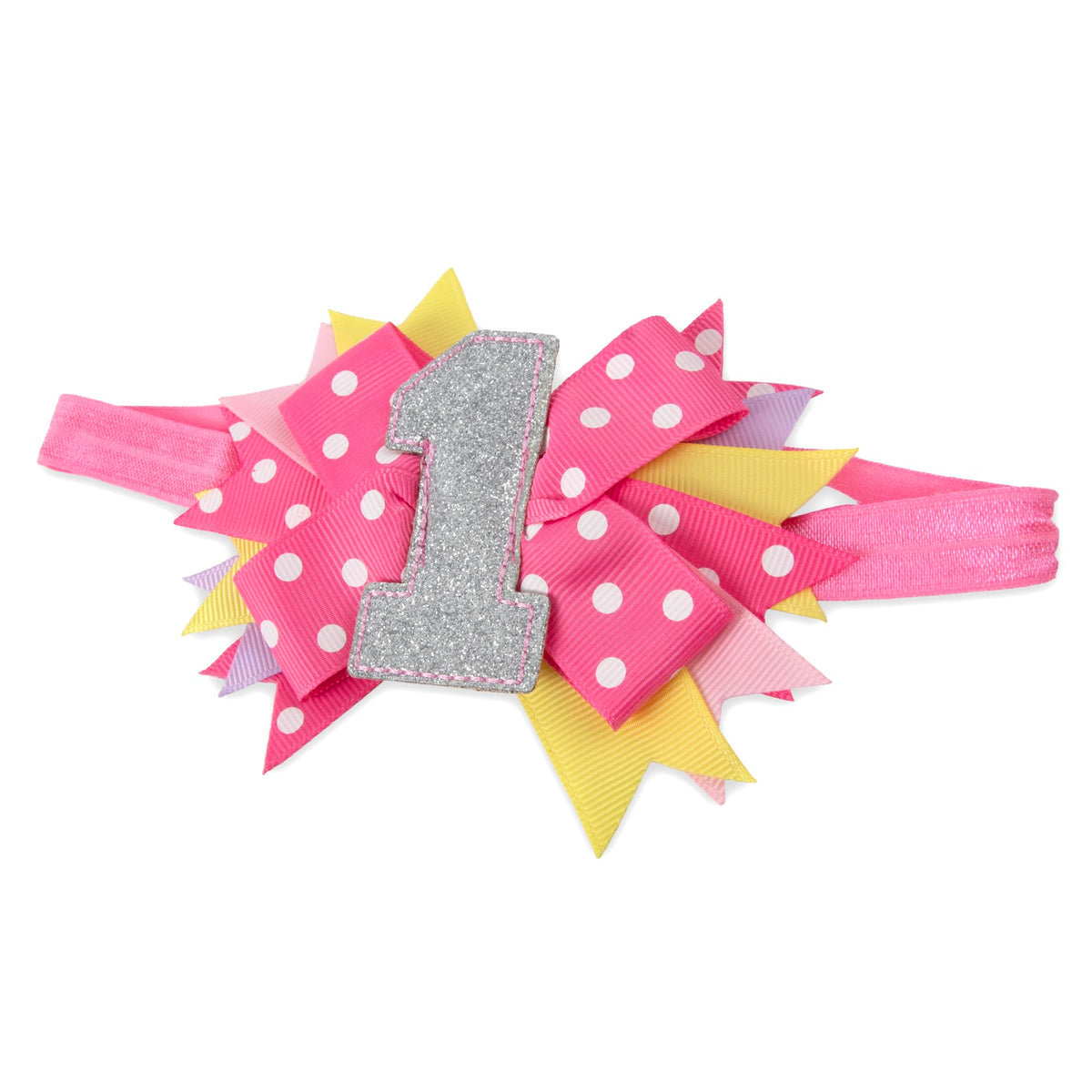 Baby Essentials - Juego de babero y diadema con lazo para el primer cumpleaños, accesorio para el primer cumpleaños, juego de regalo de fiesta rosa