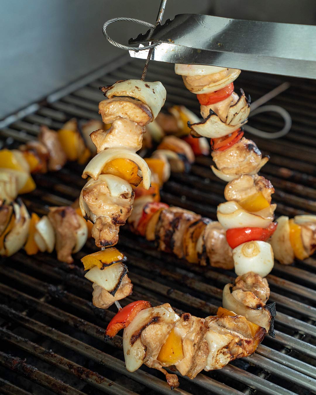 Brochetas Flexibles Outset Acero Inoxidable para Barbacoa 30 Pulgadas Juego de 4