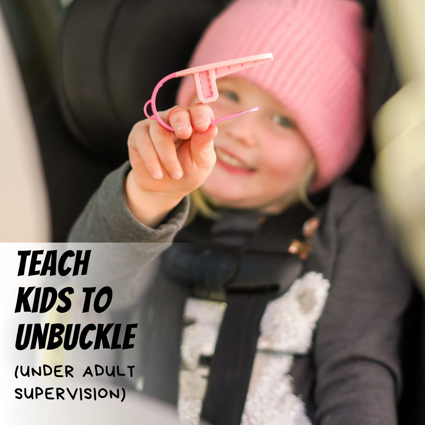 UnbuckleMe - Herramienta de liberación de hebilla de asiento de coche, ayuda fácil de abrir para artritis, uñas largas, niños mayores, empujador de botones para bebés, niños pequeños, asientos