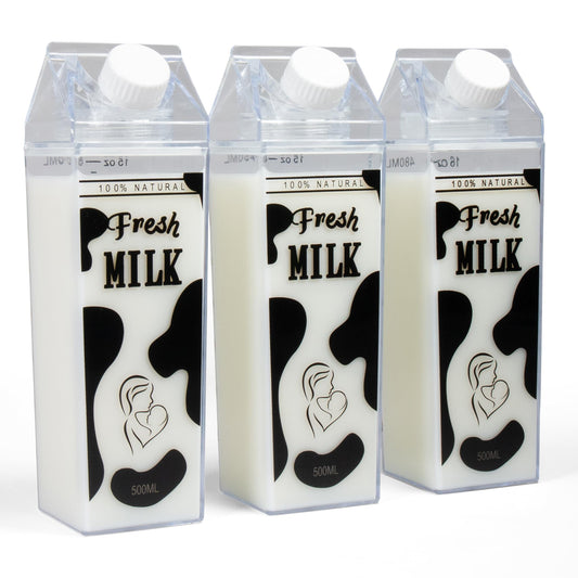 Avalyr - Paquete de 3 recipientes de fórmula de 500 ml y recipientes de almacenamiento de leche materna con tapas para nevera, jarra perfecta para refrigerador y botella de almacenamiento de leche