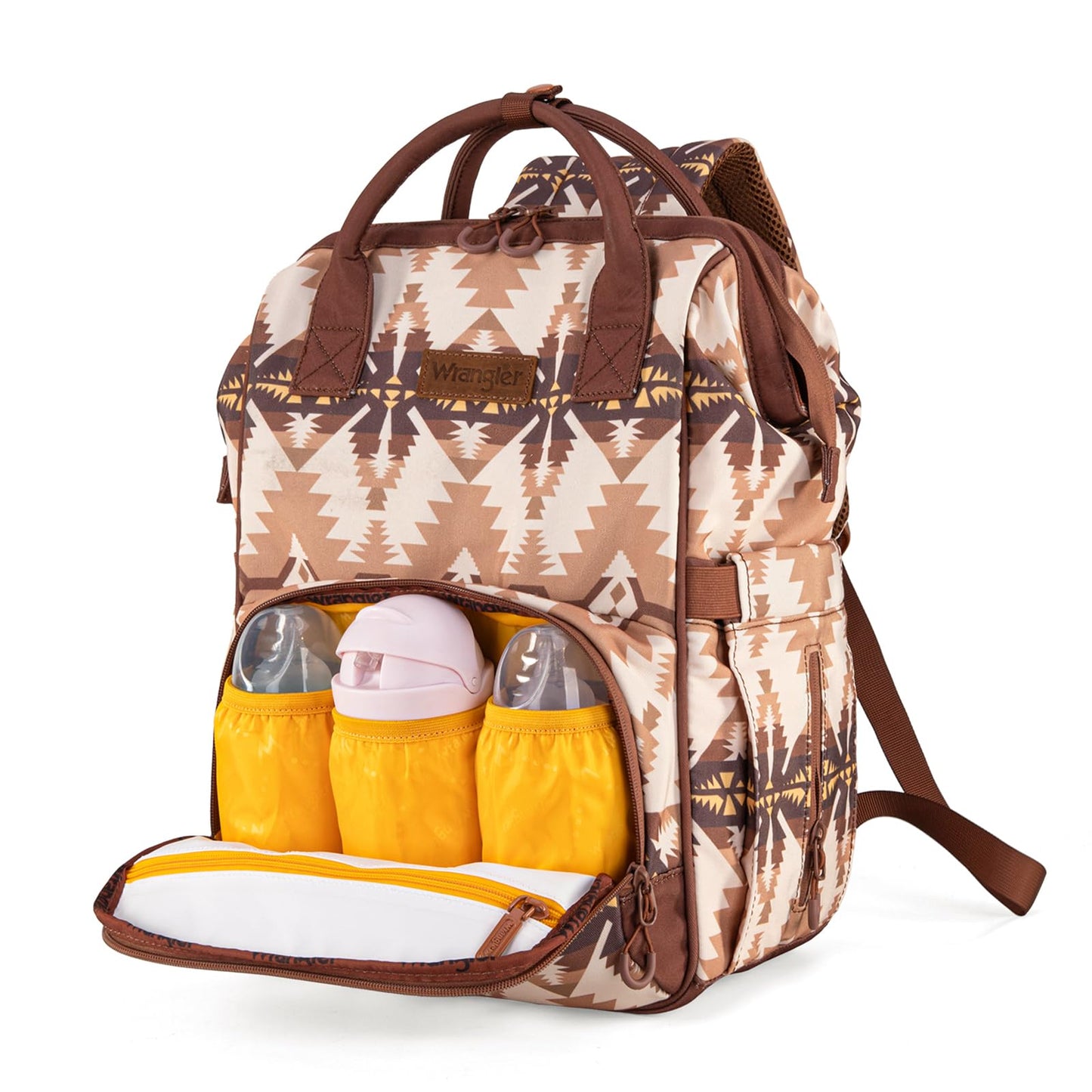 Montana West Wrangler Bolsa de pañales Mochila Western Bolsa de bebé, Aztec-beige