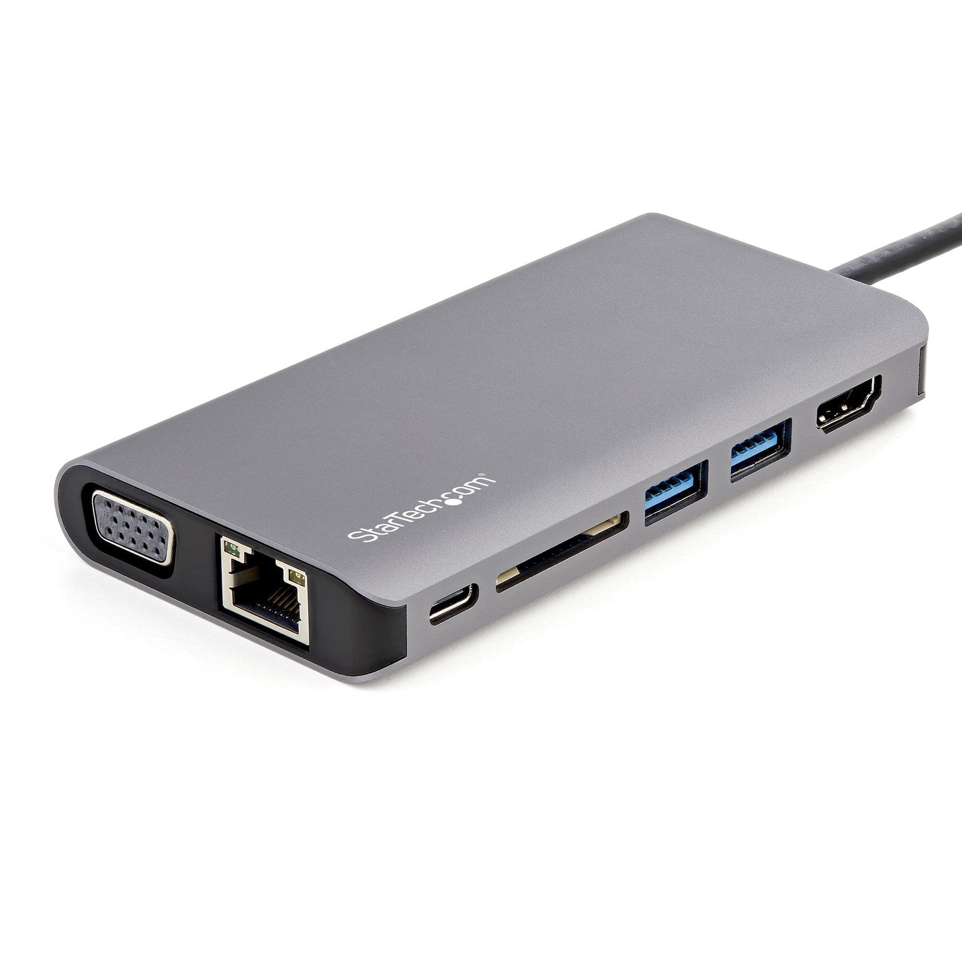 Adaptador USB-C Multipuertos StarTech.com Blanco HDMI VGA 100W PD Lector SD Cable 30cm