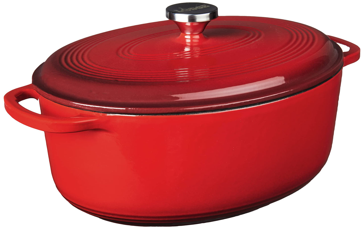 Lodge Horno holandés de hierro fundido esmaltado, Rojo, 6.6 l, 1
