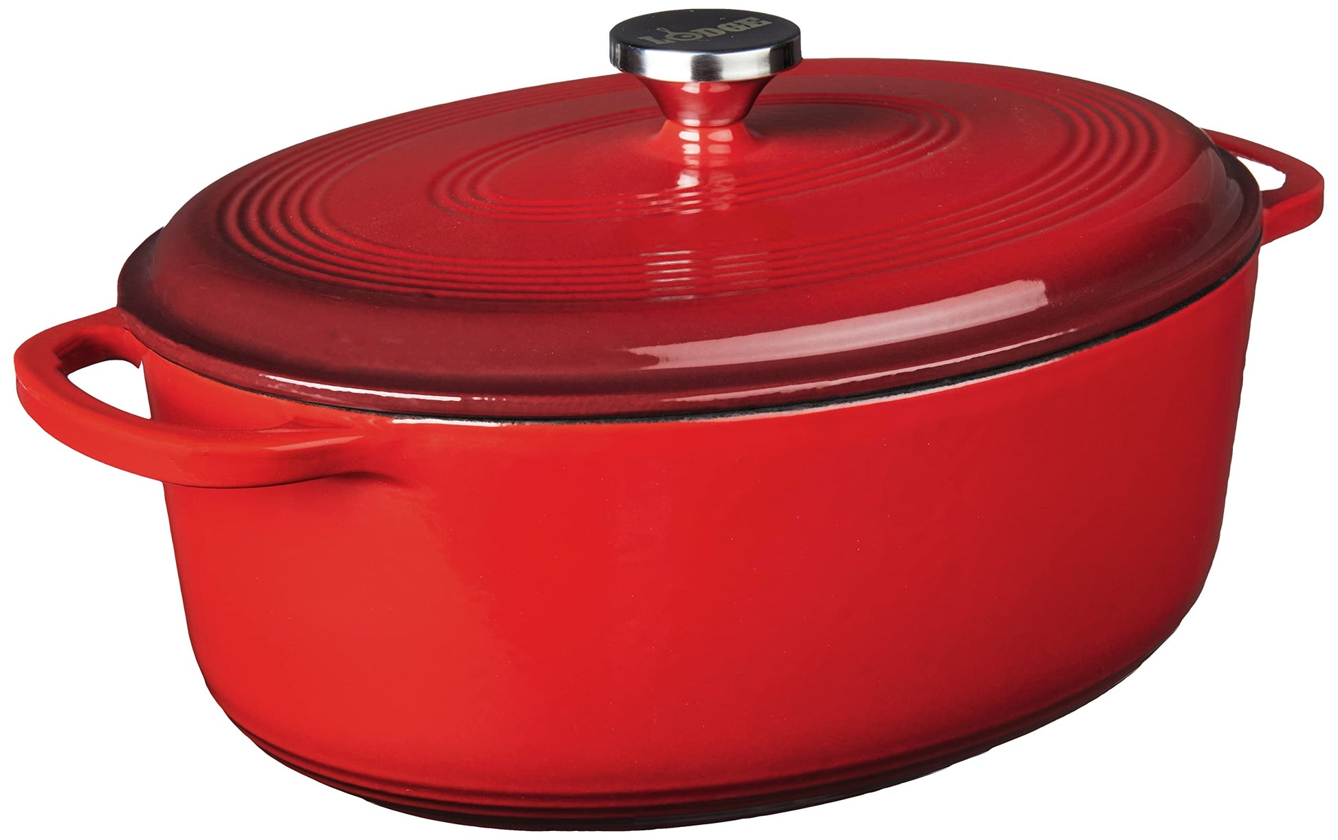 Lodge Horno holandés de hierro fundido esmaltado, Rojo, 6.6 l, 1
